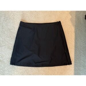 Patagonia Womens Black Active Skort Hiking Travel Skirt with Liner Size 12